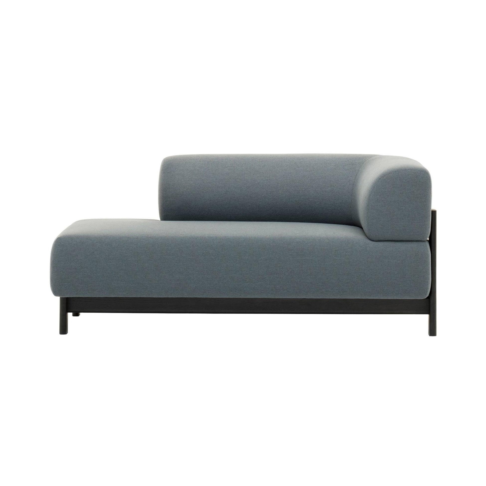 Elephant Chaise Lounge: Left Corner + Black