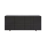 Kilt Sideboard 137 with Drawers: Char grey + Dark Smoked Oak