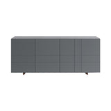 Kilt Sideboard 137 with Drawers: Storm Grey + Dark Smoked Oak