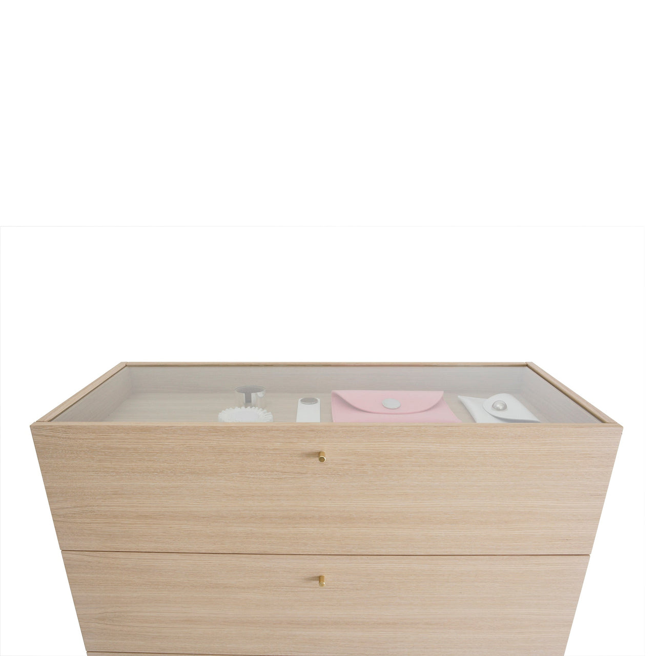 Luc 100 Cabinet: Glass Top