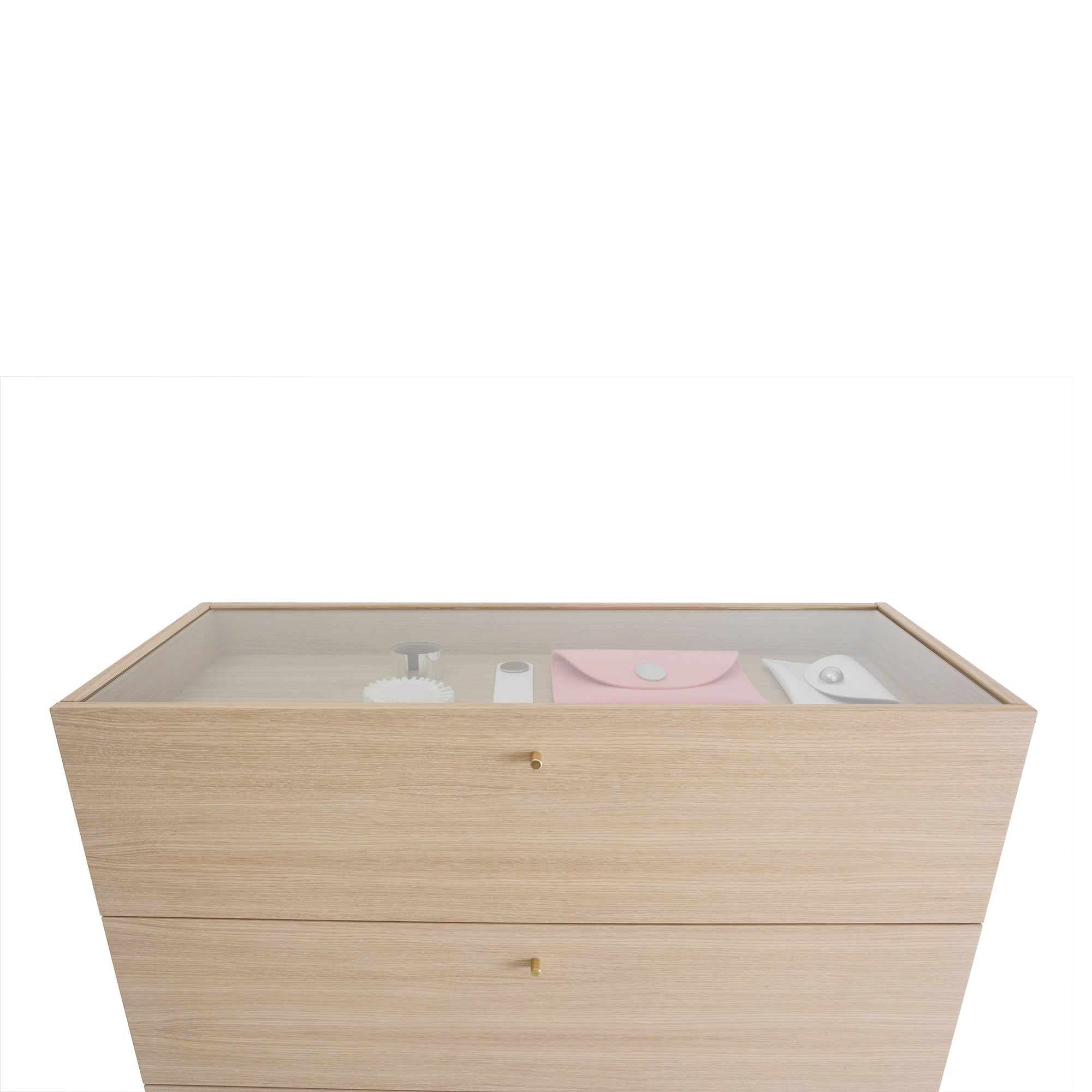Luc 100 Cabinet: Glass Top