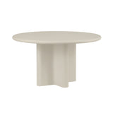 Bonbon Round Dining Table: Small + Lacquered Silky Grey