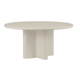 Bonbon Round Dining Table: Large + Lacquered Silk Grey