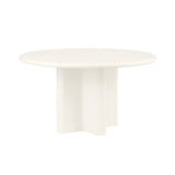 Bonbon Round Dining Table: Small + Lacquered White