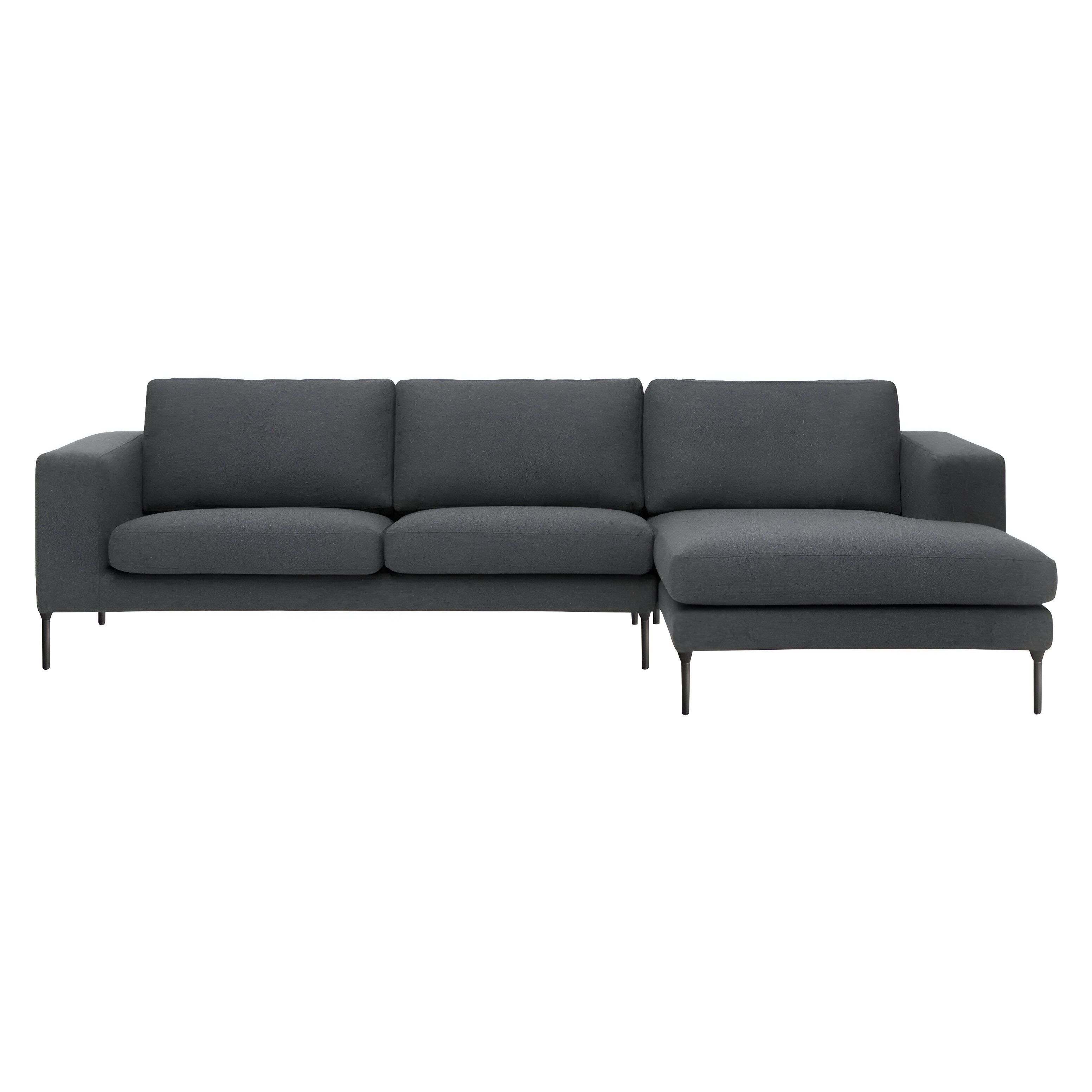 Neo Sectional Sofa: Right + Black Nickel 