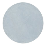 Lotus Round Rug: Large + Light Blue
