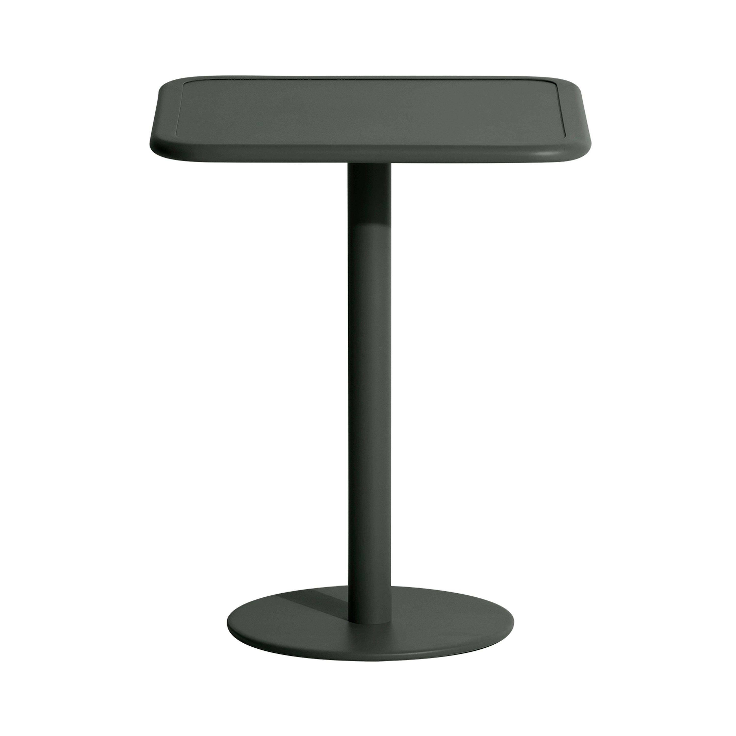 Week-End Bistro Table: Square + Glass Green