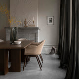 Harbour Dining Chair: Wood Base Upholstered