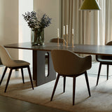 Harbour Dining Chair: Wood Base Upholstered