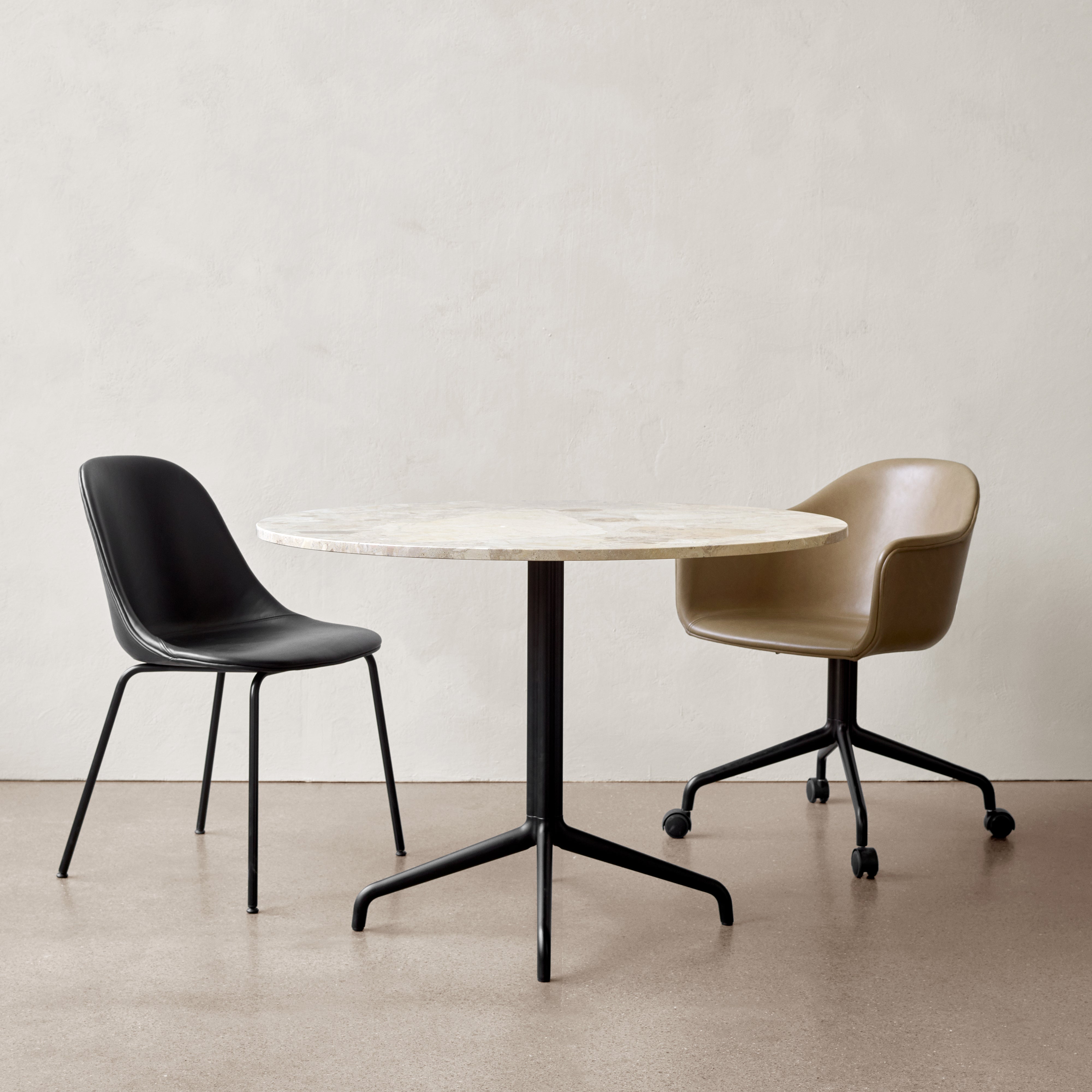 Harbour Side Dining Chair: Steel Base Upholstered
