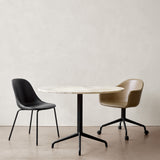 Harbour Dining Chair Star Base with Casters: Upholstered