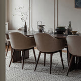 Harbour Dining Chair: Wood Base Upholstered
