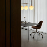 Harbour Side Chair Star Base with Casters: Upholstered