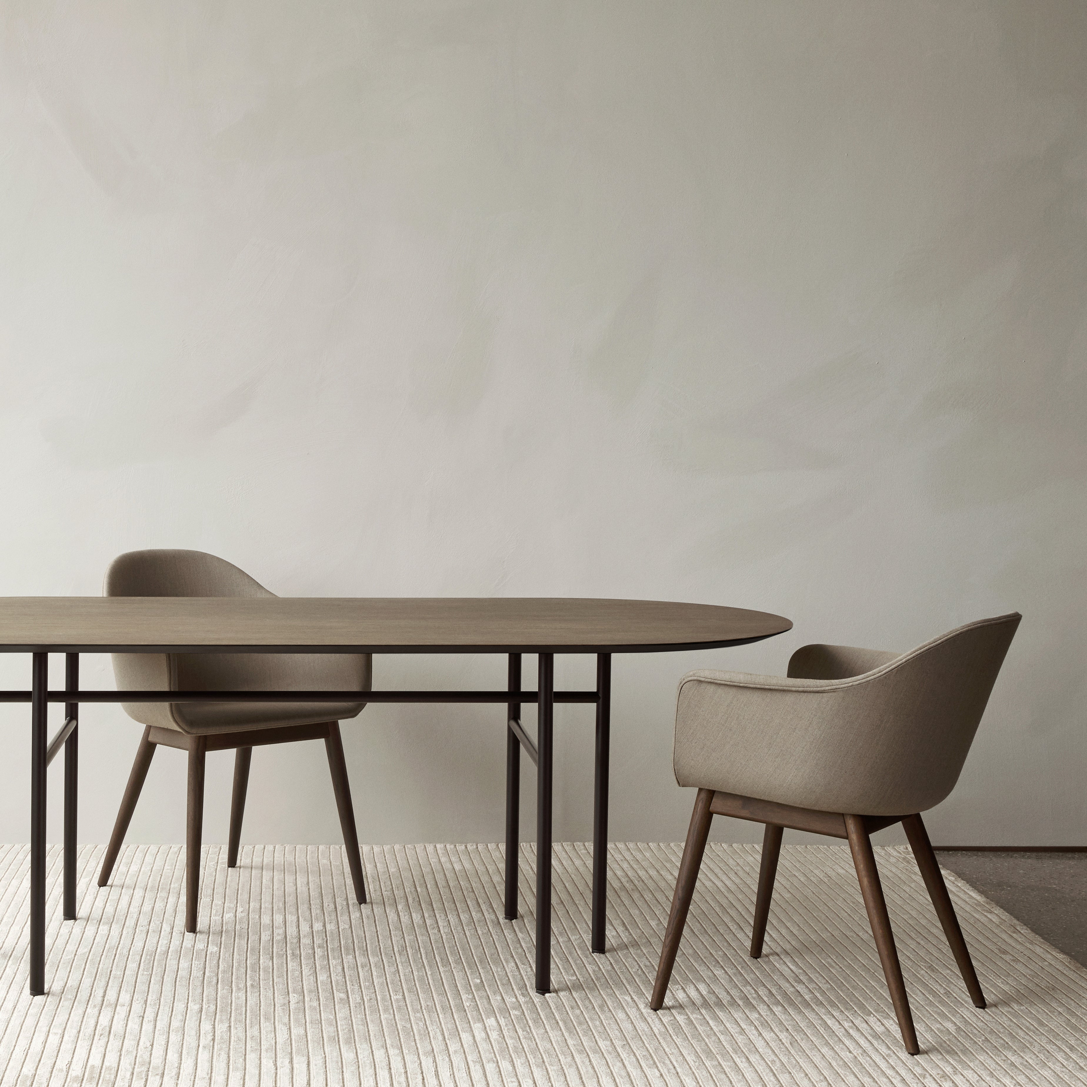 Harbour Dining Chair: Wood Base Upholstered