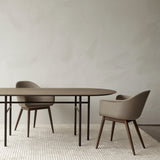 Harbour Dining Chair: Wood Base Upholstered