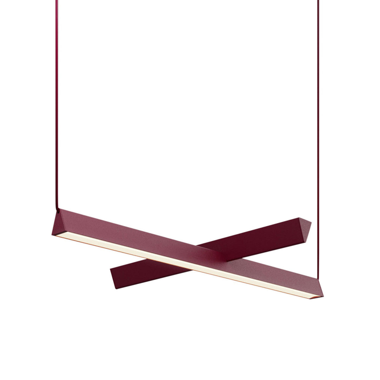 Mile 01 Suspension Lamp: Textured Burgundy