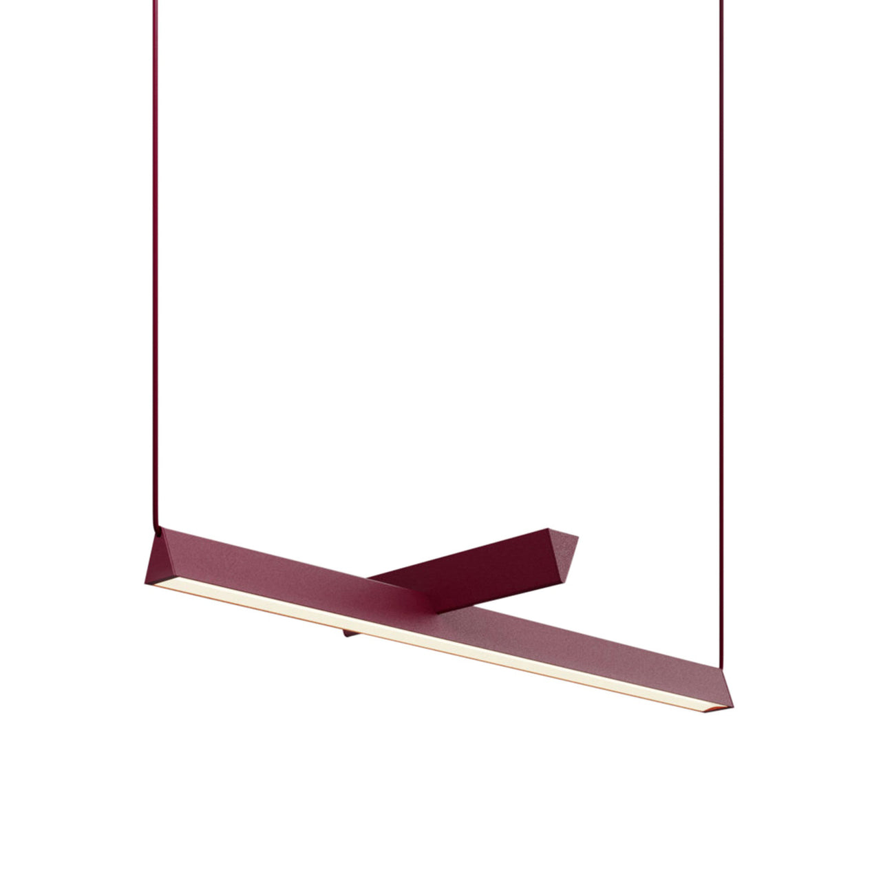 Mile 03 Suspension Lamp: Textured Burgundy