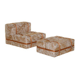 Haybale Lounge Chair with Footstool: Wabi Sabi