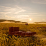 Haybale Lounge Chair with Footstool