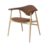 Masculo Dining Chair: Wood Base + Oak Semi Matt Lacquered