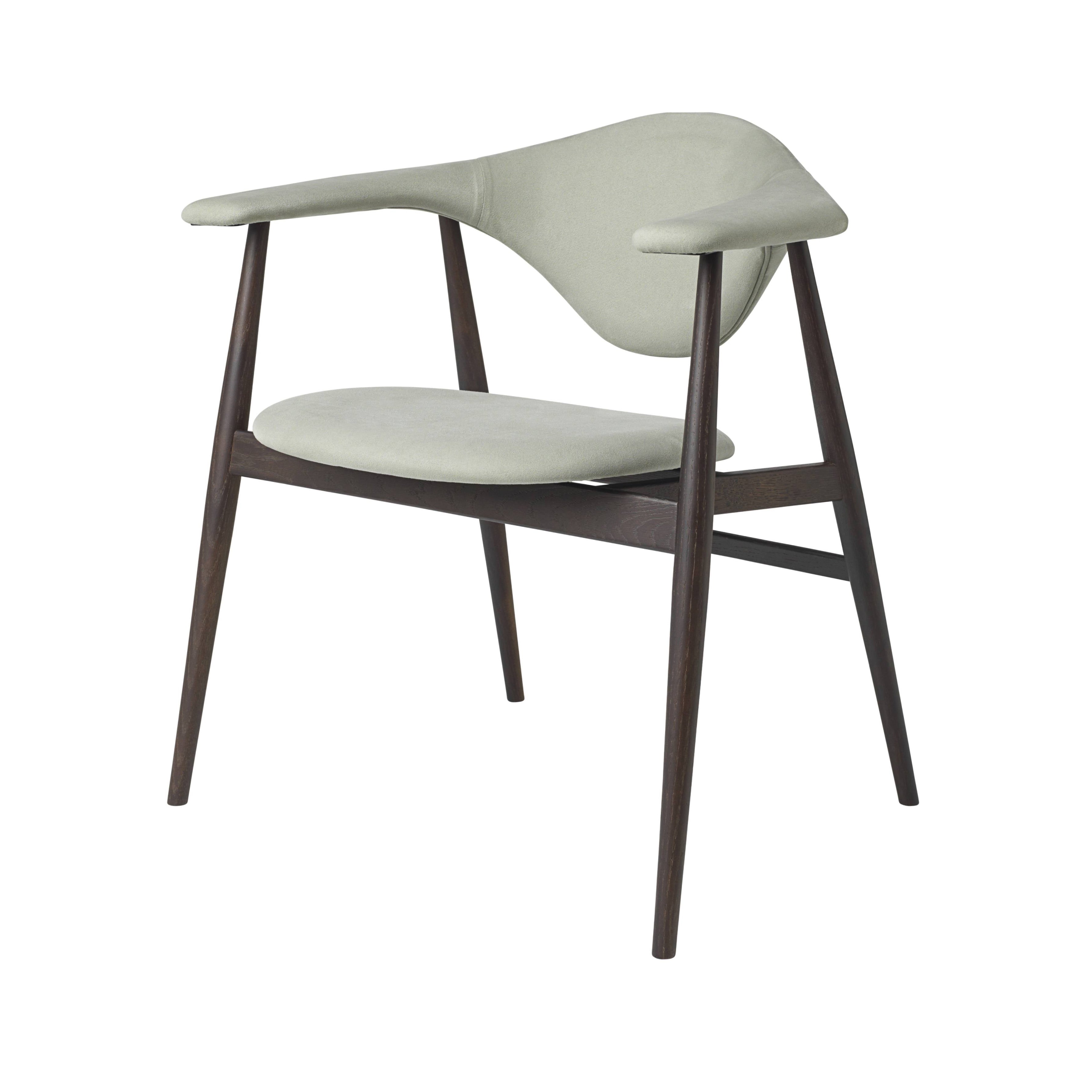 Masculo Dining Chair: Wood Base + Smoked Oak Matt Lacquered