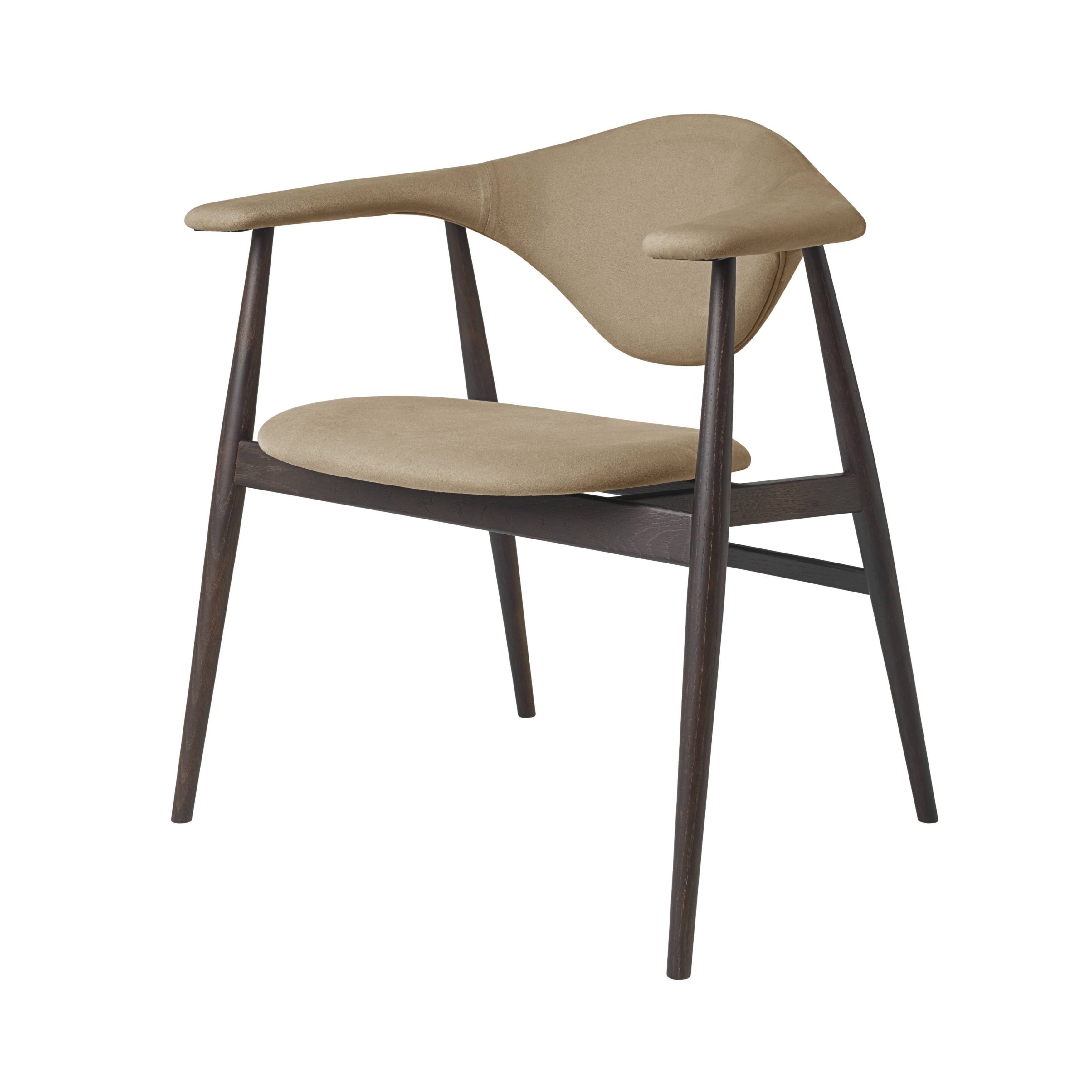 Masculo Dining Chair: Wood Base + Smoked Oak Matt Lacquered