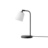 Material Table Lamp: White Opal Glass