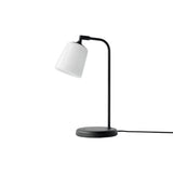 Material Table Lamp: White Opal Glass