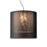 Moaré Pendant Lamp: Extra Large (Double Shade) + Grey + White