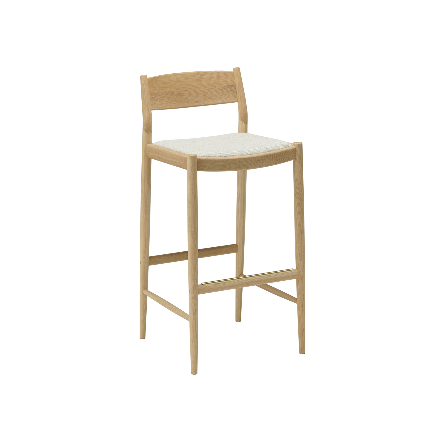 Minatomirai Cafe Bar + Counter Stool N-BS01: Upholstered + Counter + Pure Oak + Coda 2