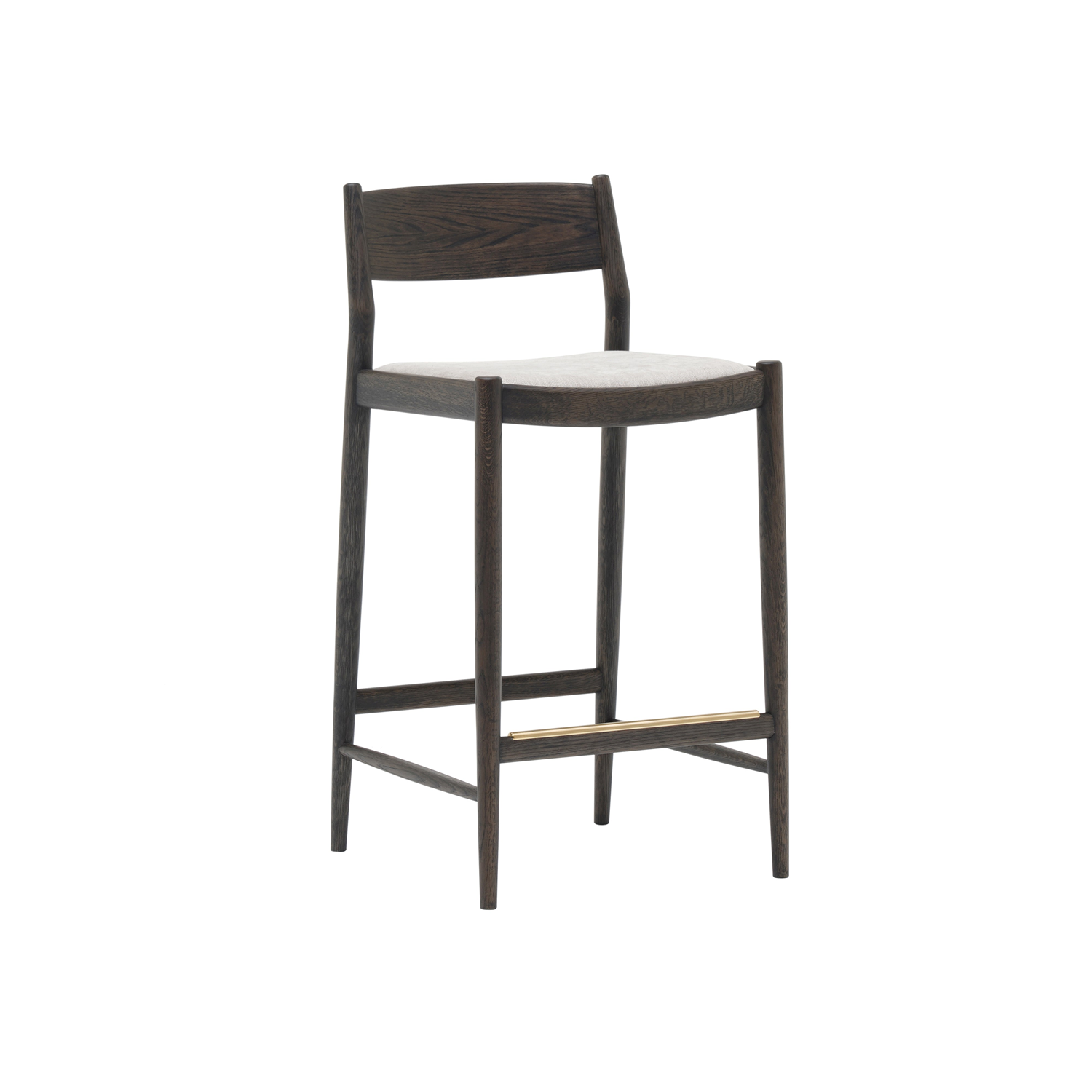Minatomirai Cafe Bar + Counter Stool N-BS01: Upholstered + Counter + Smoked Oak + Coda 2