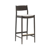 Minatomirai Cafe Bar + Counter Stool N-BS01: Upholstered + Bar + Smoked Oak + Coda 2