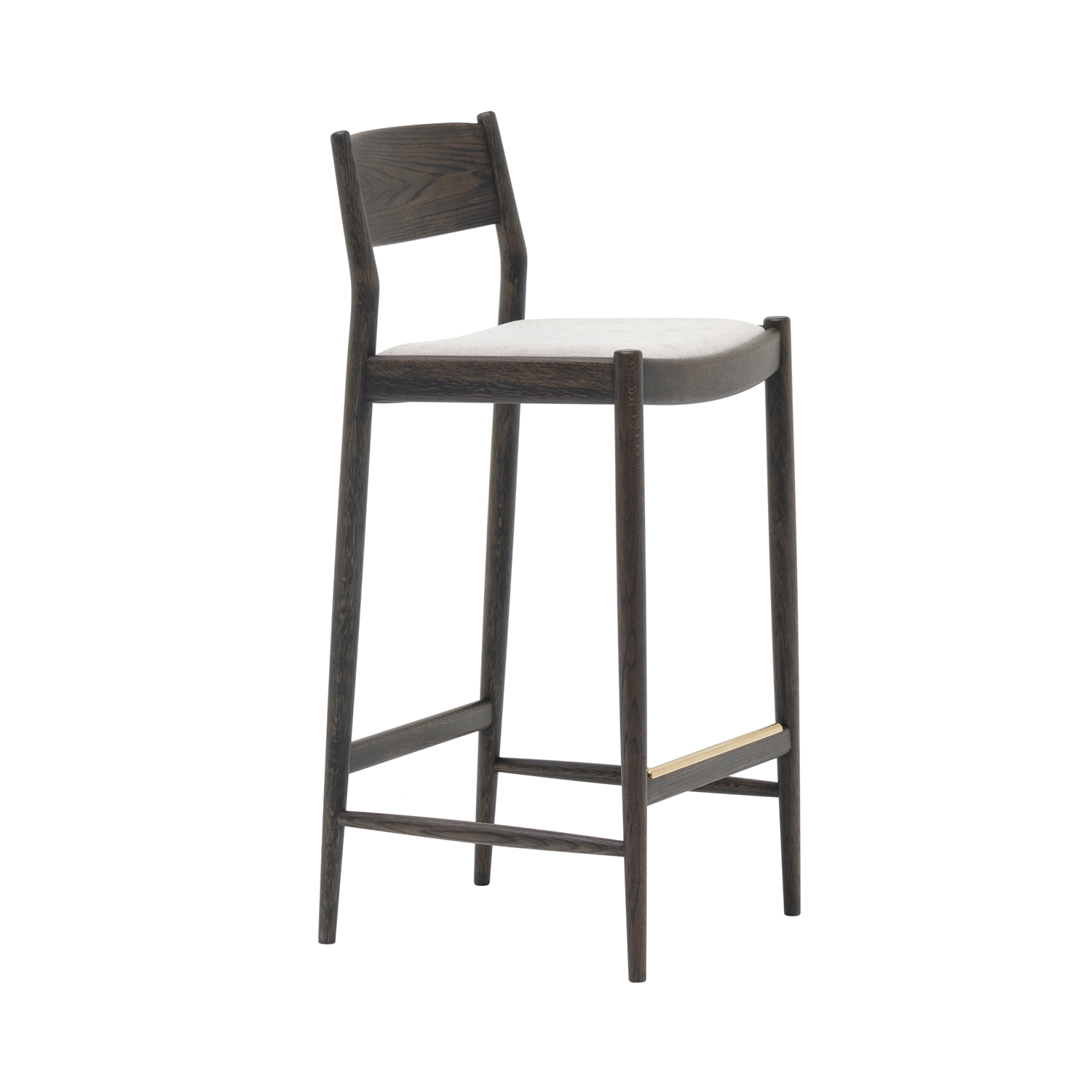 Minatomirai Cafe Bar + Counter Stool N-BS01: Upholstered + Bar + Smoked Oak + Coda 2
