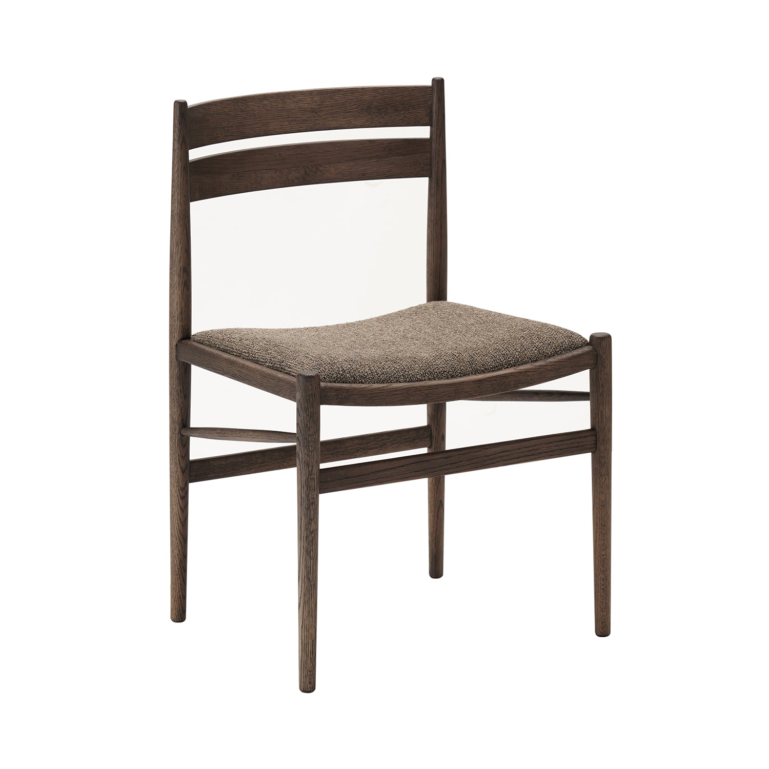 Hiroo Dining Chair N-DC05: Upholstered + Smoked Oak + Coda 2