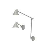 NJP Wall Box Lamp: Long + Light Aluminum Grey + Short + Light Aluminum Grey