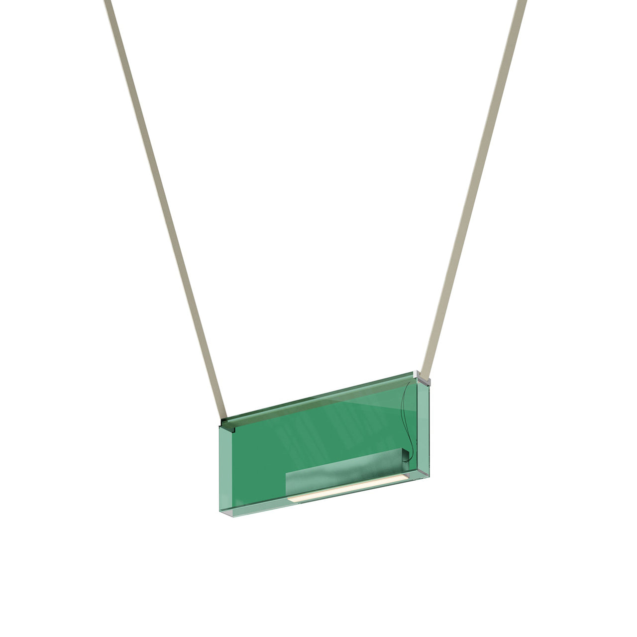Sainte 25 Suspension Lamp: Green + Beige