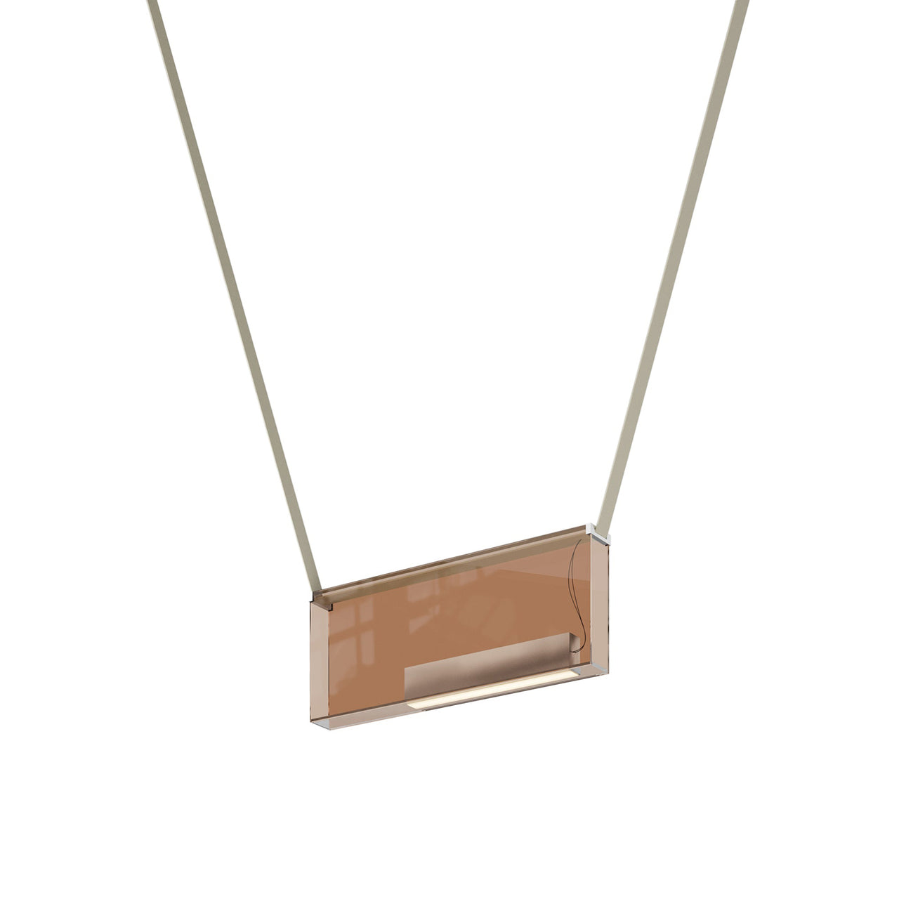 Sainte 25 Suspension Lamp: Bronze + Beige