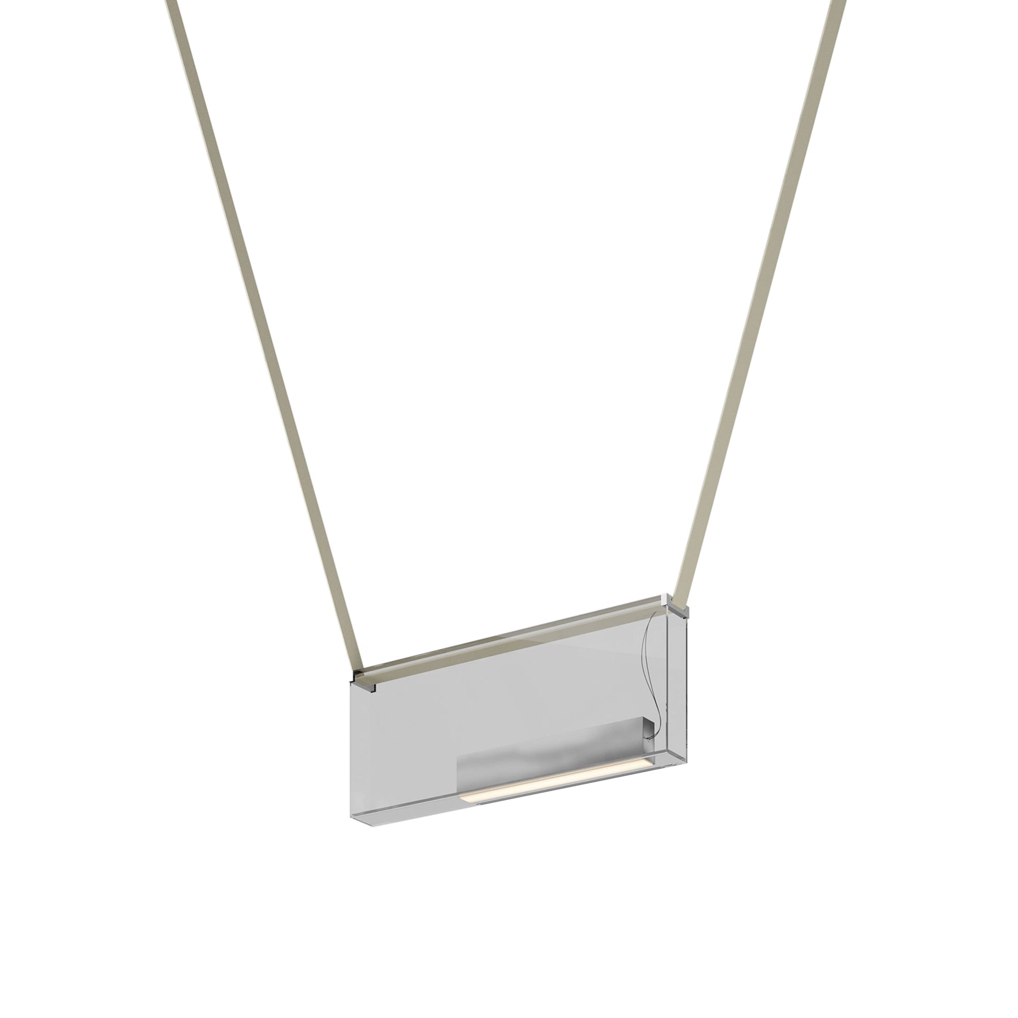 Sainte 25 Suspension Lamp: Extra Clear + Beige