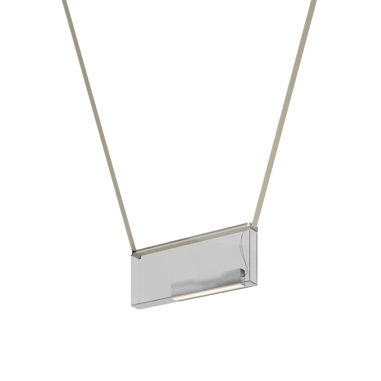 Sainte 25 Suspension Lamp: Extra Clear + Beige