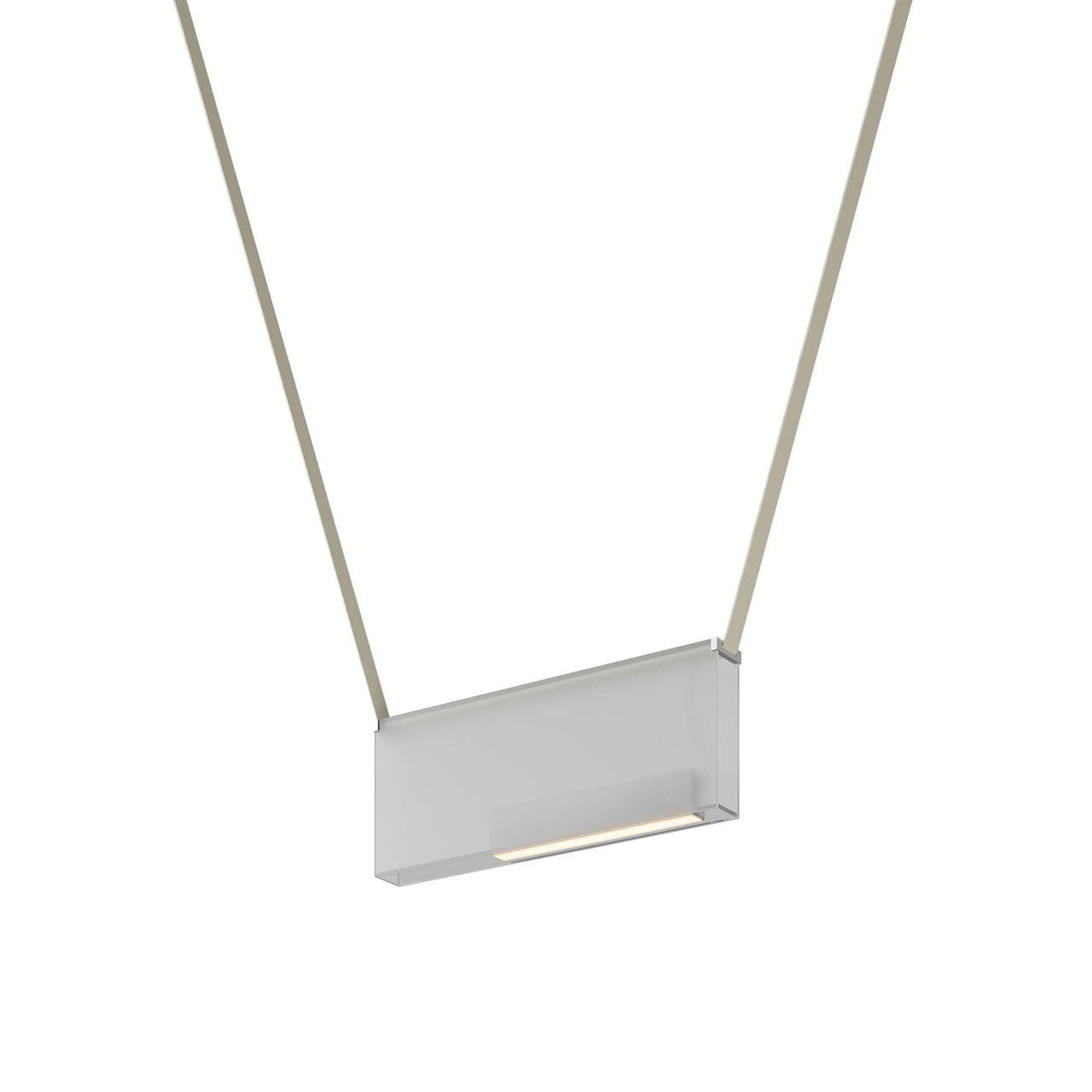 Sainte 25 Suspension Lamp: Frosted Extra Clear + Beige
