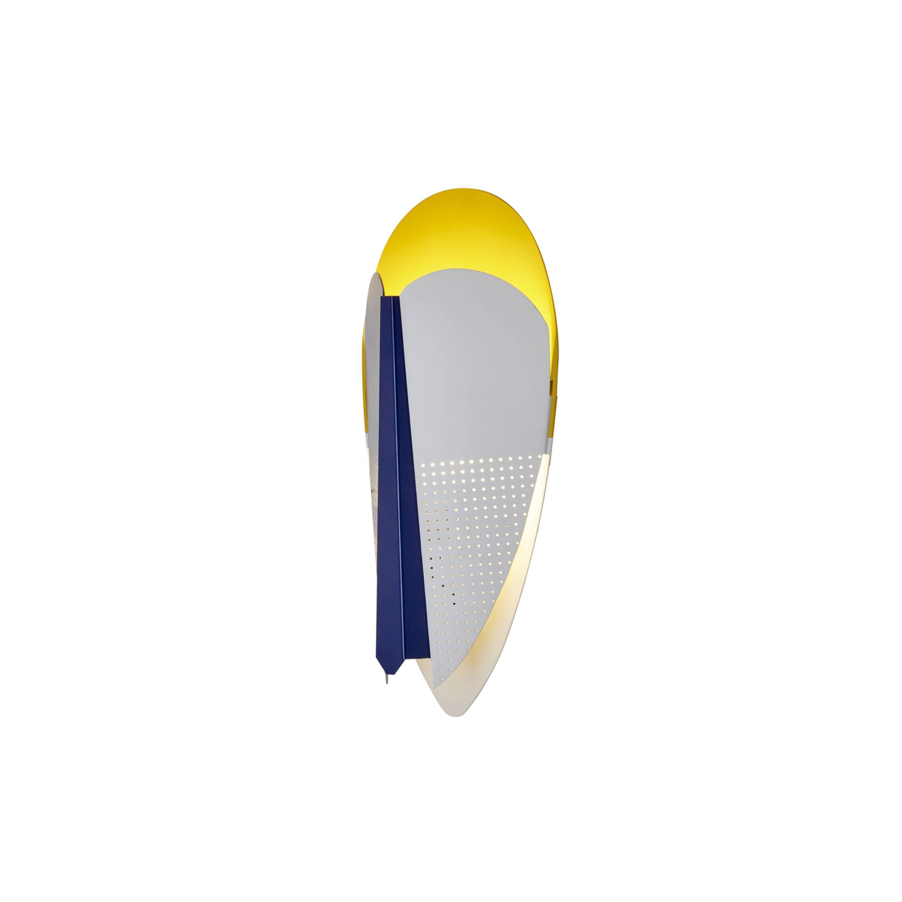 Sorcier Wall Light: Grey + Yellow + Blue