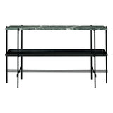 TS Console: With Tray + Black + Green Guatemala Marble