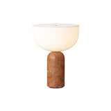 Kizu Portable Table Lamp: Breccia Pernice Marble