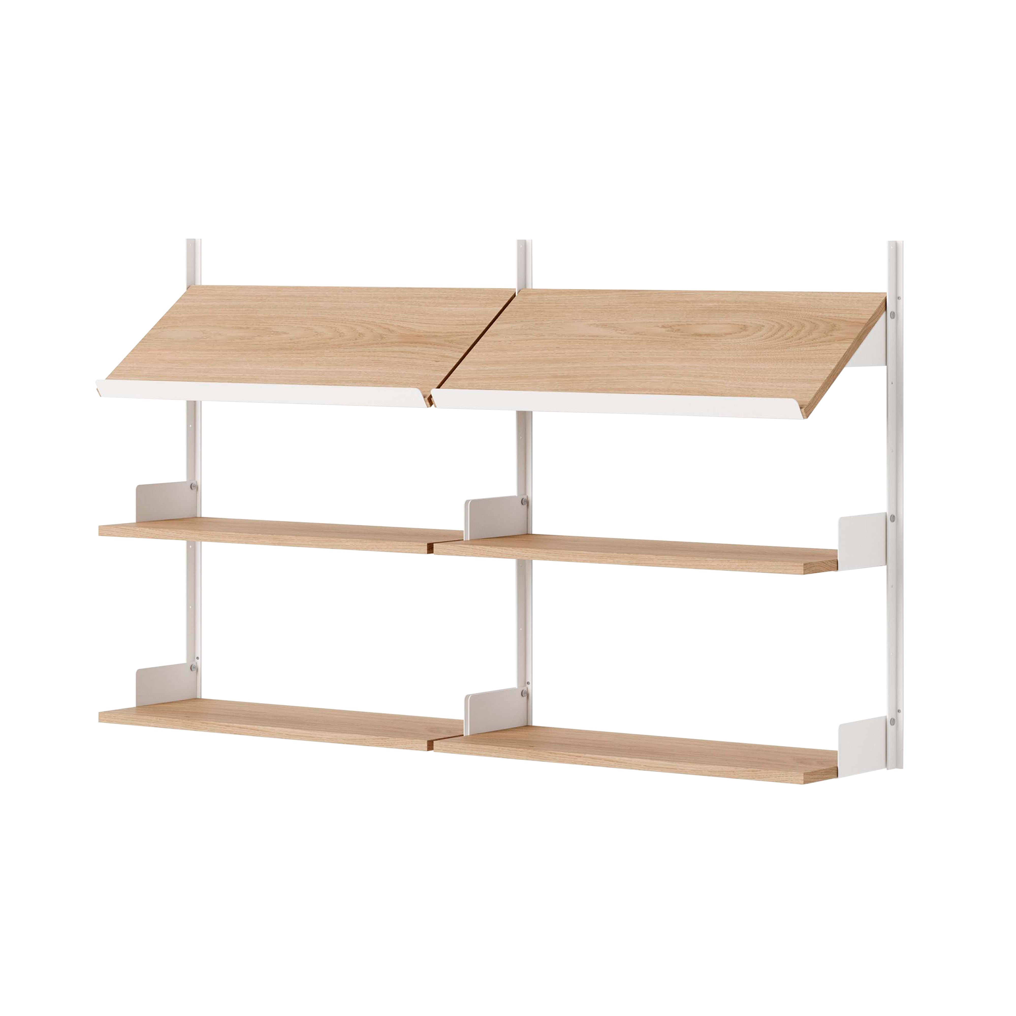 New Works Office Shelf: Oak + White