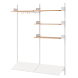 New Works Wardrobe Shelf: 3 + Oak + White