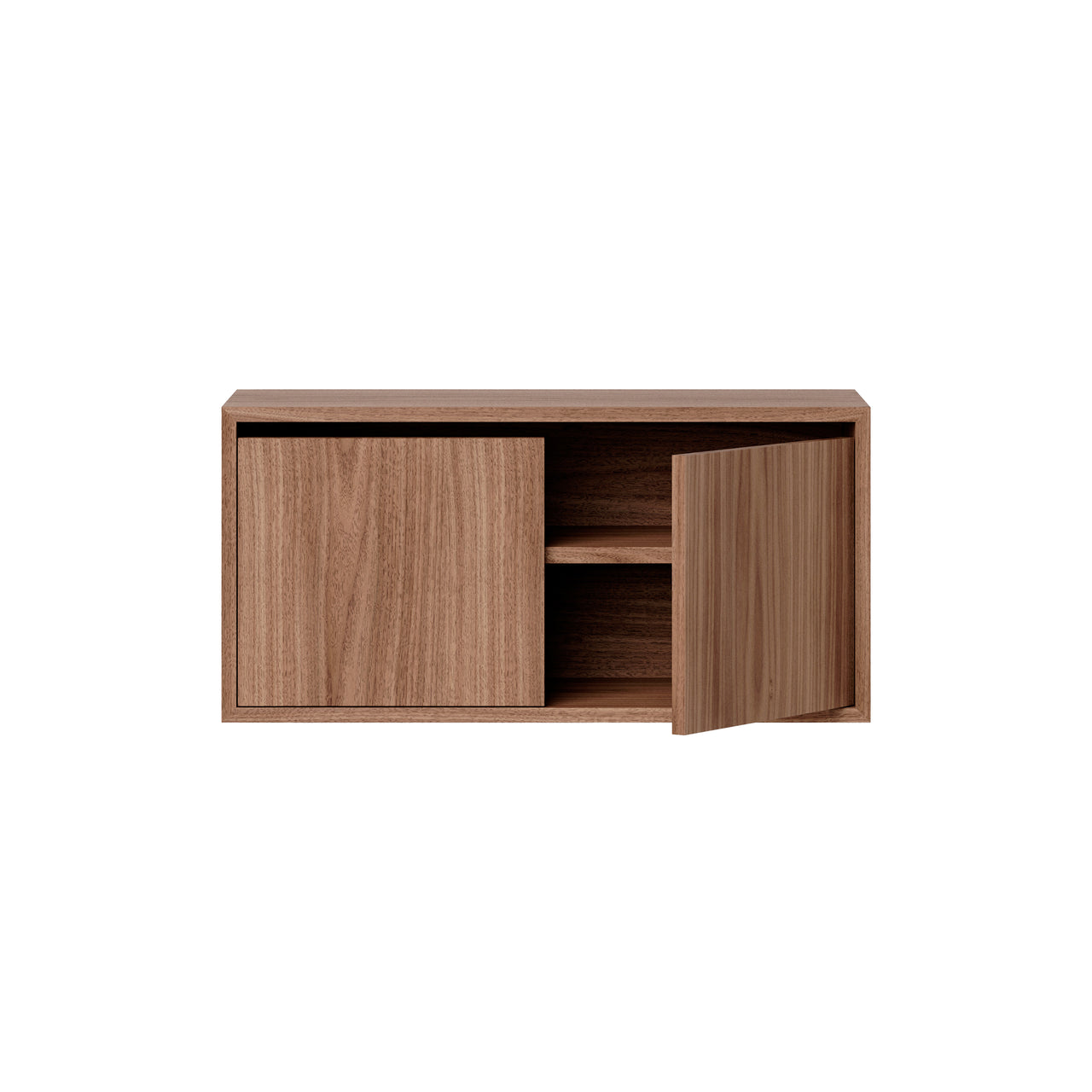 New Works Wall Cabinet with Doors: Low + Walnut