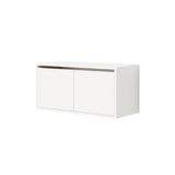New Works Wall Cabinet with Doors: Low + White