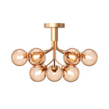 Apiales 9 Ceiling: Brushed Brass + Gold