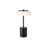 Blossi Mini Table Lamp: Black + Opal White