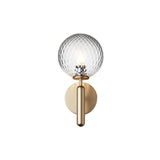 Miira Wall Lamp: Optic Clear + Brass
